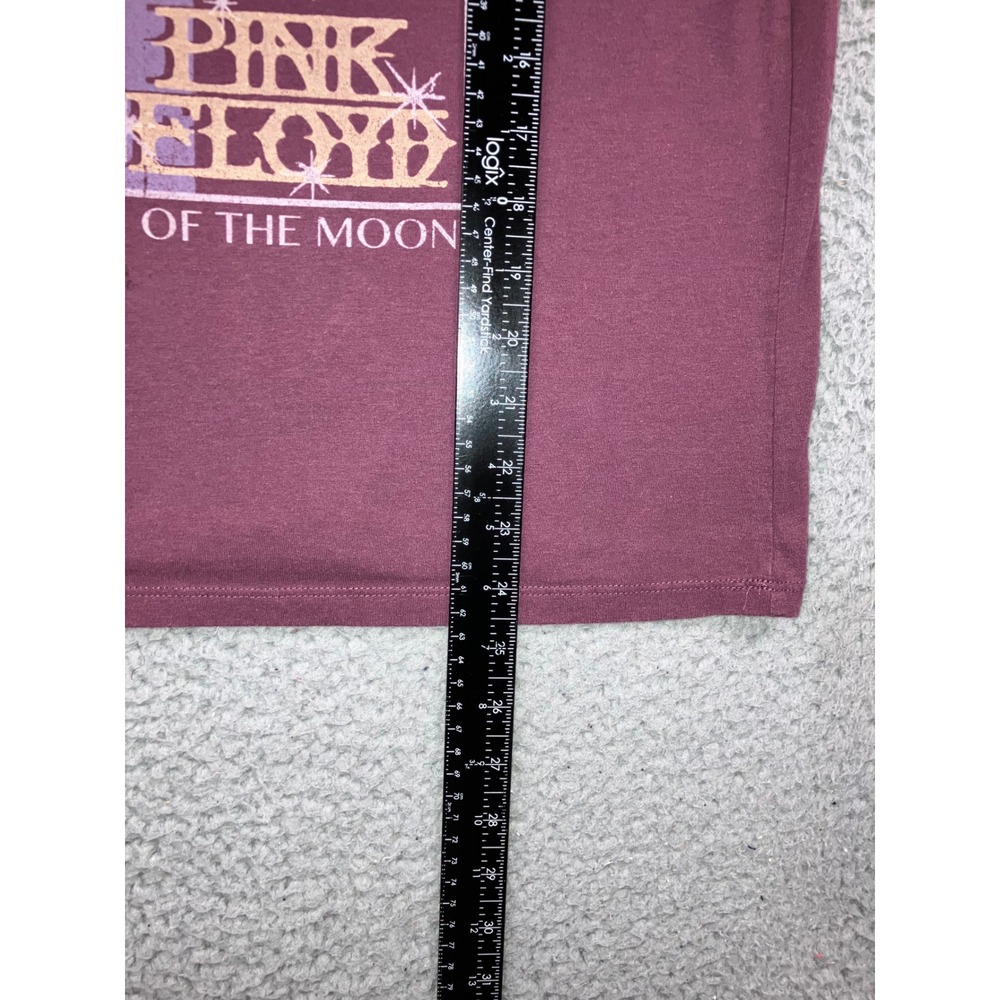 Pink Floyd T Shirt Women M Burgundy Dark Side of the Moon Graphic Tee Retro Alt - Picture 5 of 10